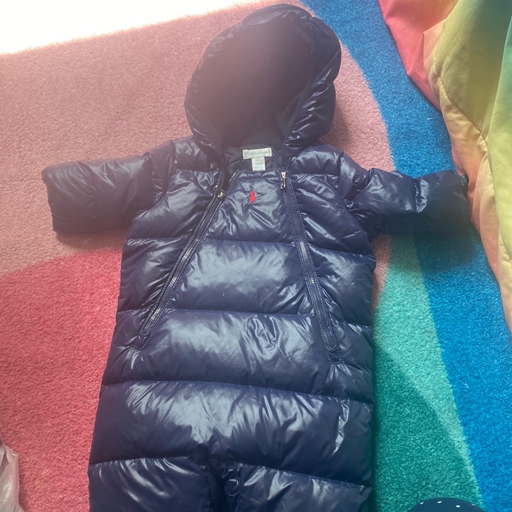 Usado como nuevo jackets para baby de 6M color azul marino marca Ralph Lauren